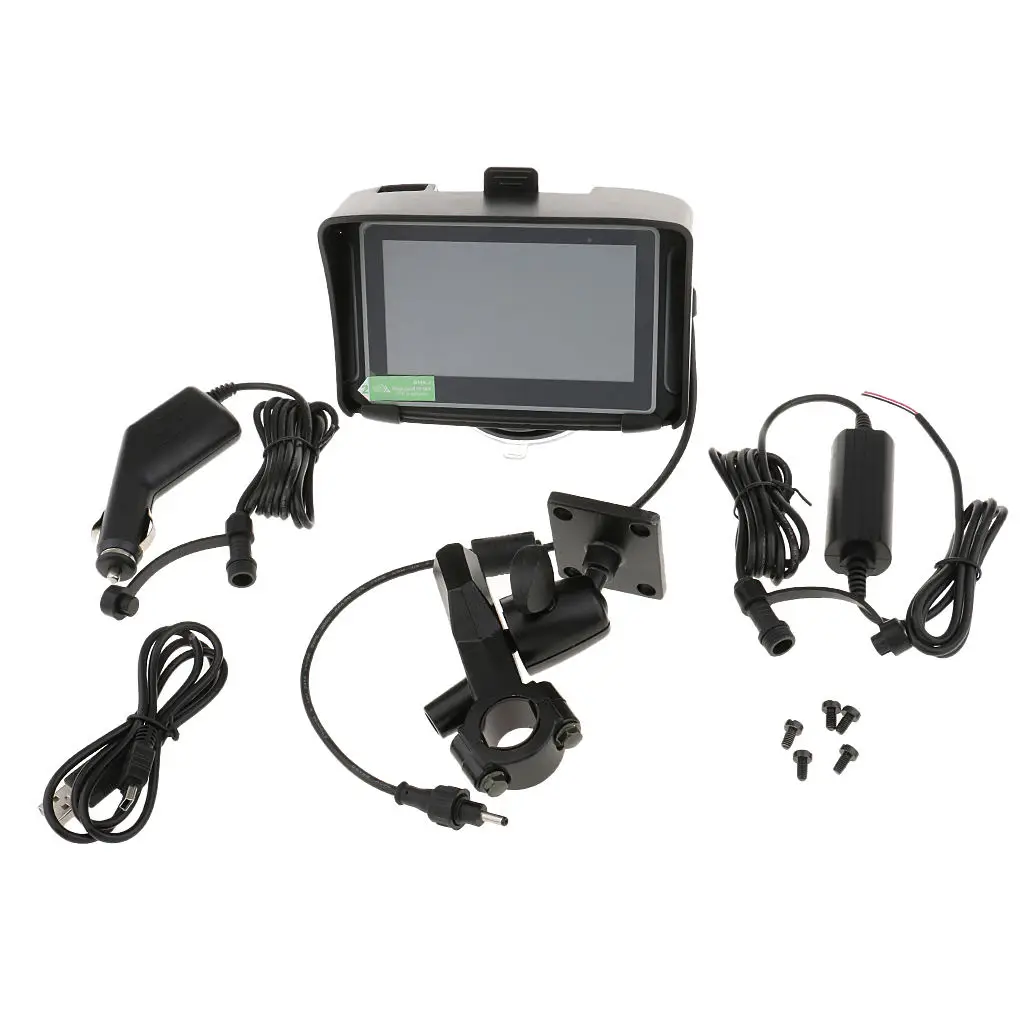 

4.3'' Motorcycle Car GPS Navigator Navigation SAT NAV FM POI SpeedCam MP3 8GB