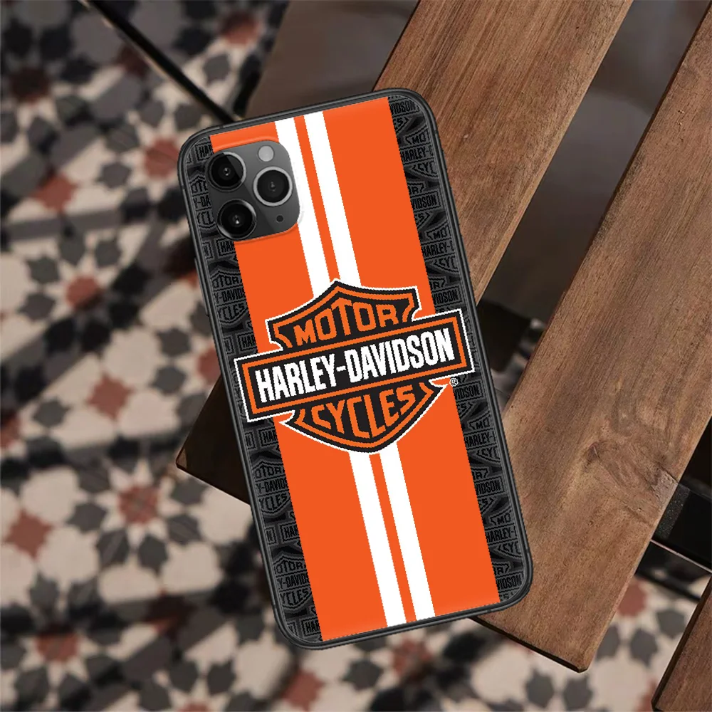 

Harley-Davidson Motorcycle Phone Case For Iphone 12 Mini 11 PRO XR X XS MAX 6 6s 7 8 Plus 4 5 5s SE 2020 black Coque Pretty Back