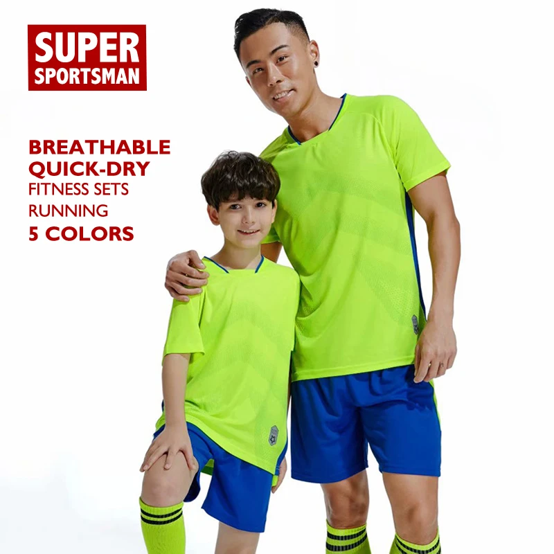 Детский спортивный костюм для фитнеса футбола Детские тренировочные топы шорты