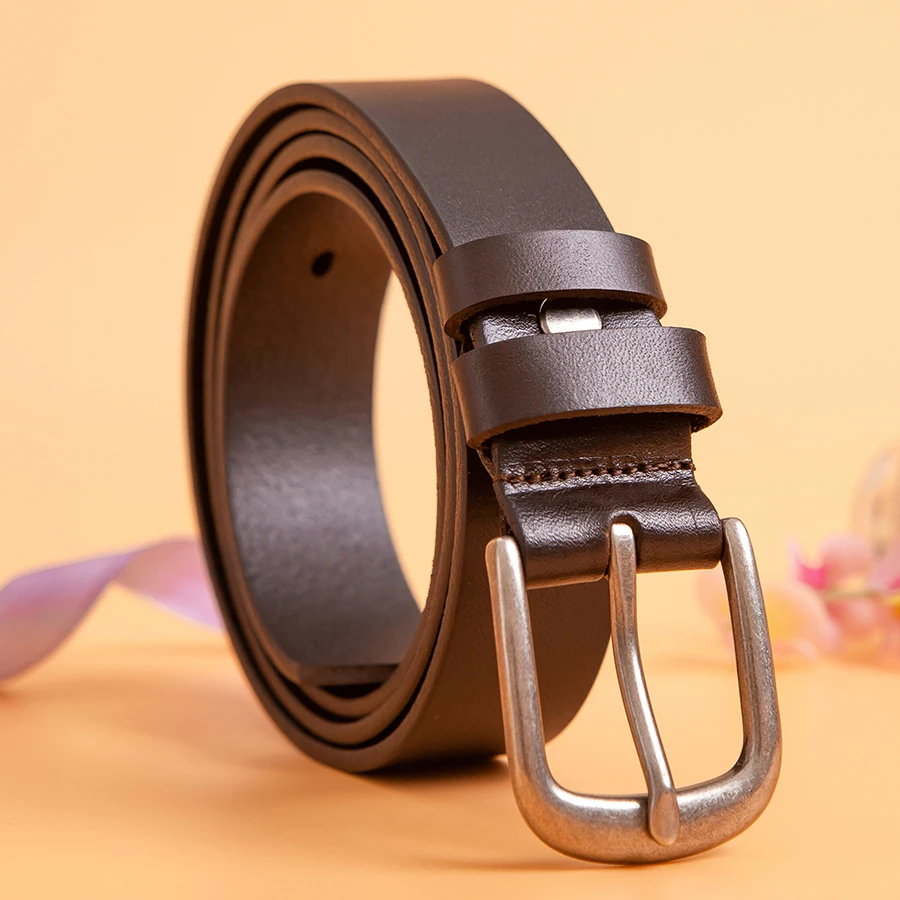 Belt women trendy genuine leather belts for woman luxury High Quality Brand Casual Strap Vintage for Jeans