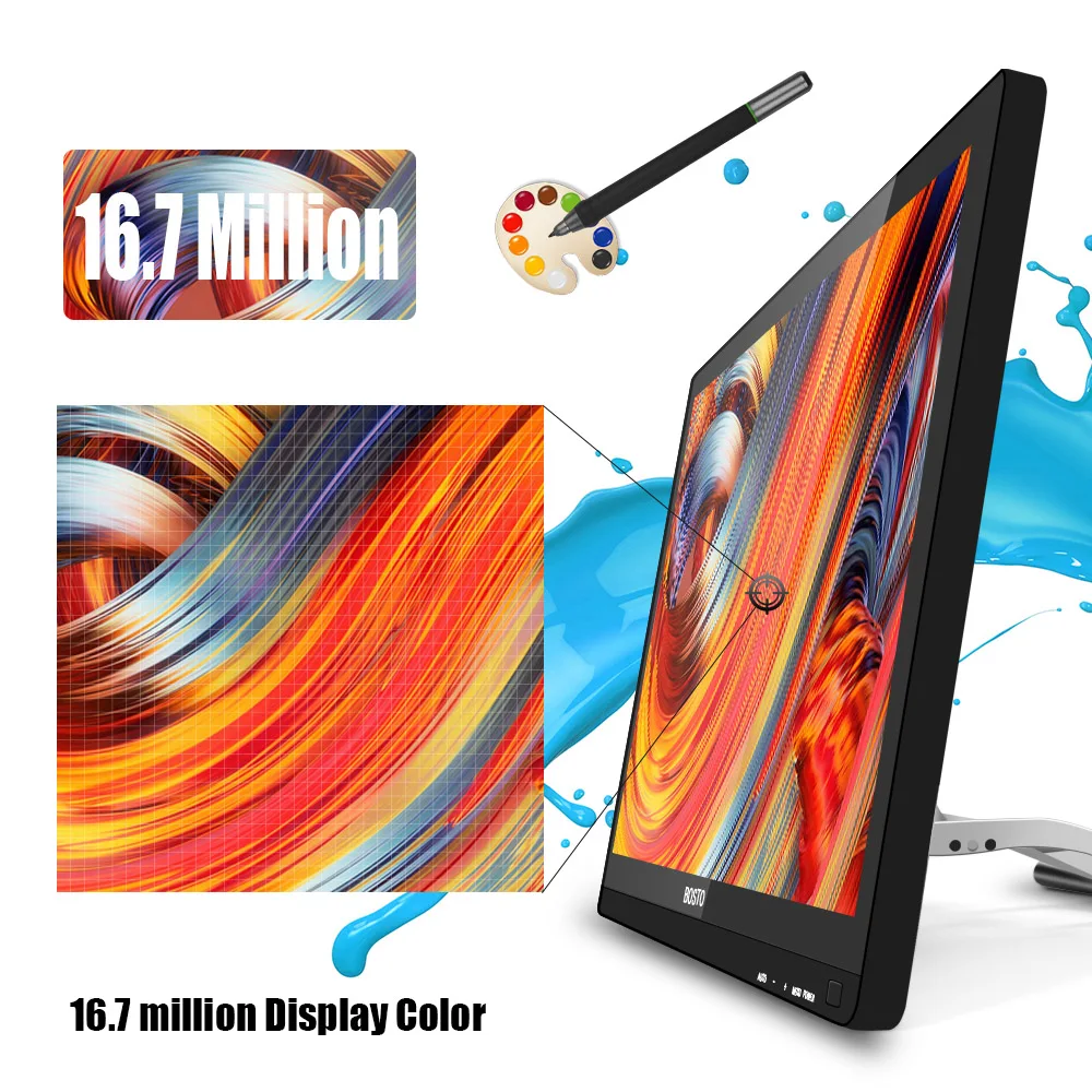 Графический планшет BOSTO 22HD 21 5 дюйма IPS HD 8192 уровней чувствительности