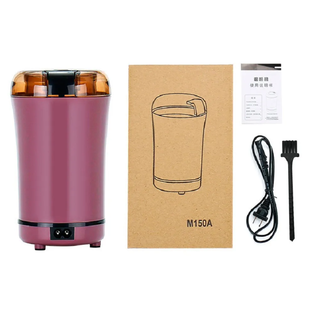 

150W Electric Coffee Grinder Salt Pepper Beans Spices Nut Seed Coffee Bean Grinder with Stainless Steel Blade Coffee Machine