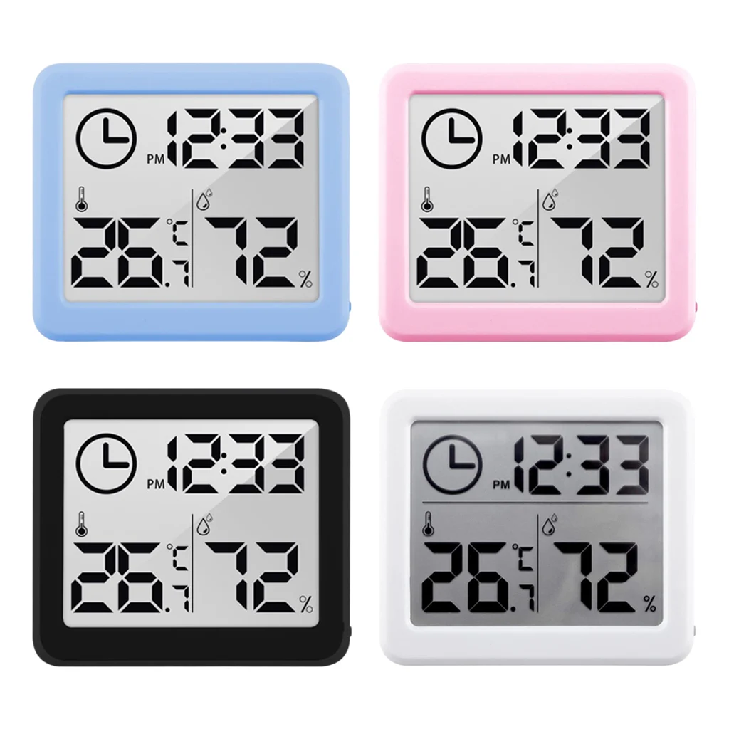 

Compact Indoor Digital Clock Family Electronic Clock Temp Humidity Meter