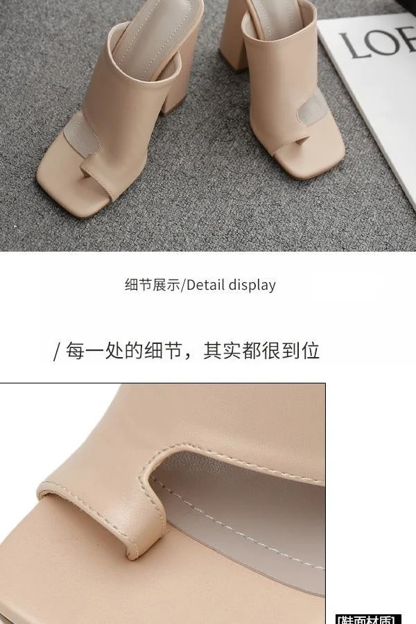 

High Heels Sandals 2020 new square open toe high heel sandals 35-41
