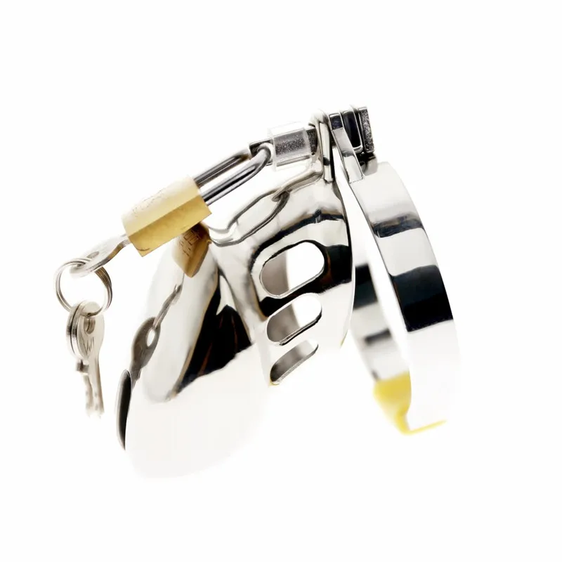 Блокируемая клетка для пениса кольцо из нержавеющей стали Пояс верности