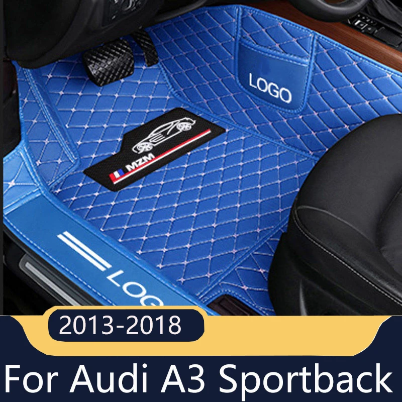 

Кожаный Автомобильный Коврик для Audi A3 Sportback 2018 2017 2016 2015 2014 2013 2012