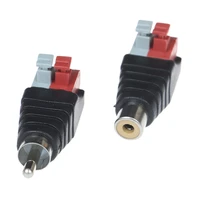 1pc malefemale speaker wire av cable to audio male female rca connector press plug terminal