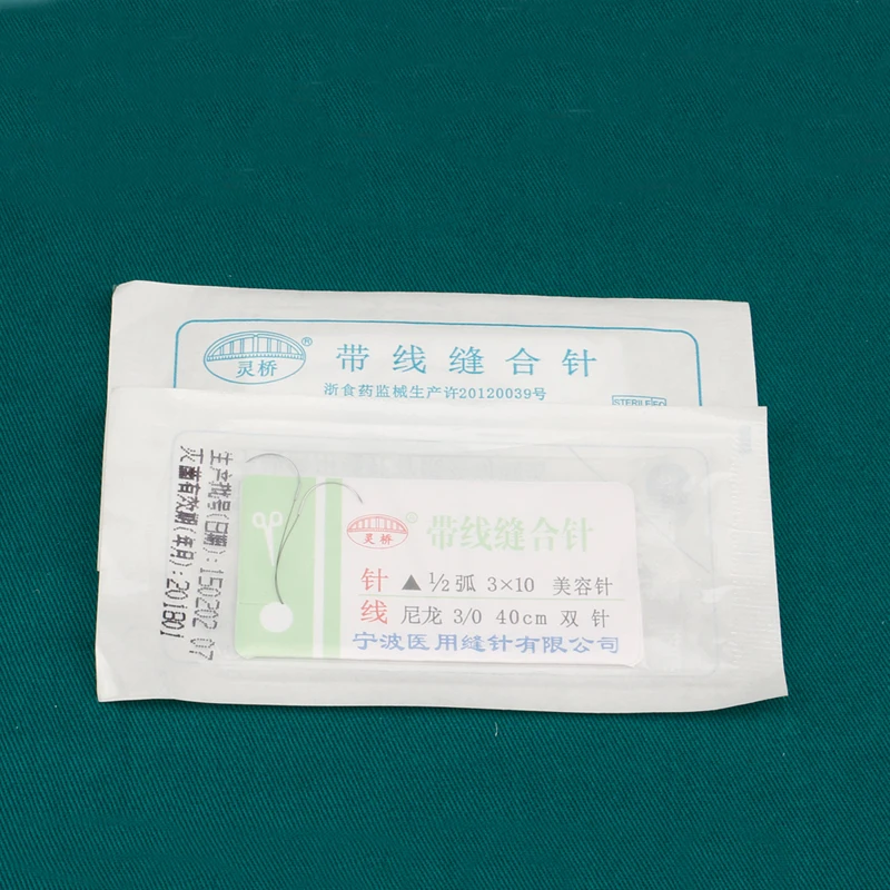 Круглый хирургический инструмент для швов Микрохирургия нейлоновая проволока