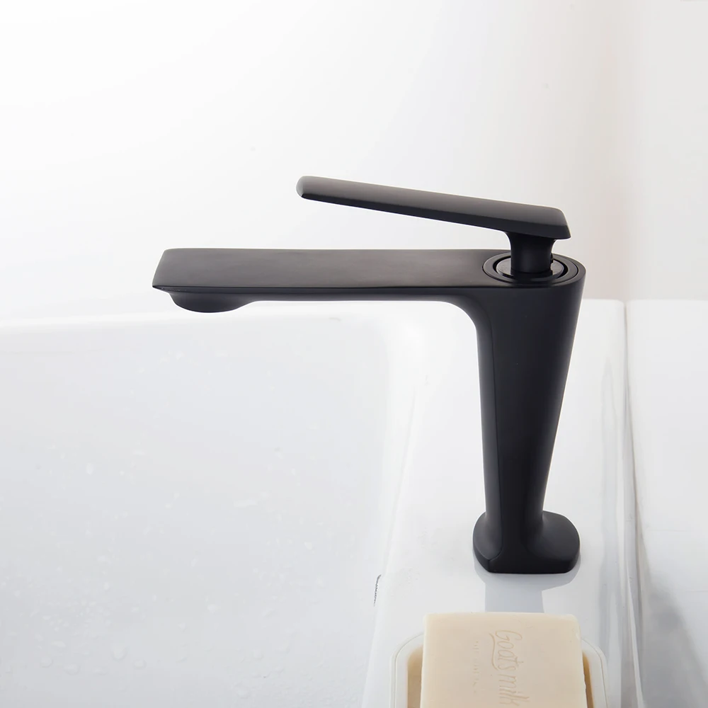 Бесплатная доставка черный кран из нержавеющей стали для раковины в ванной