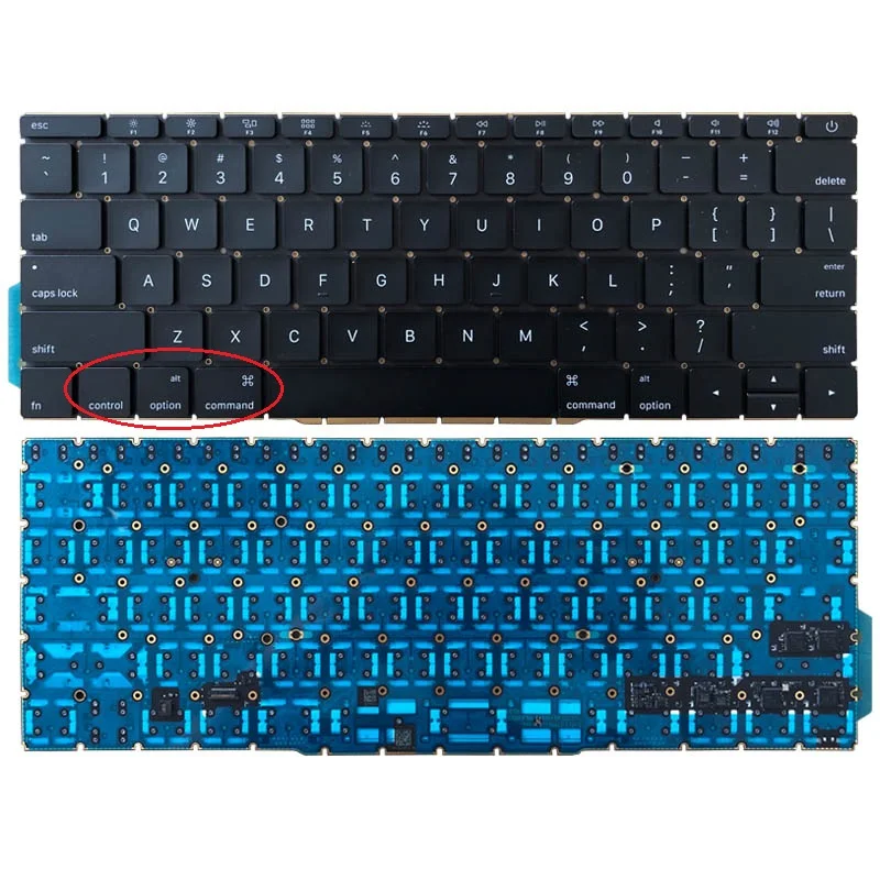 

Клавиатура с подсветкой для ноутбука Apple Macbook Pro 13,3 дюйма Retina A1708, английская клавиатура MLL42 MPXQ2, 2016, Mid 2017