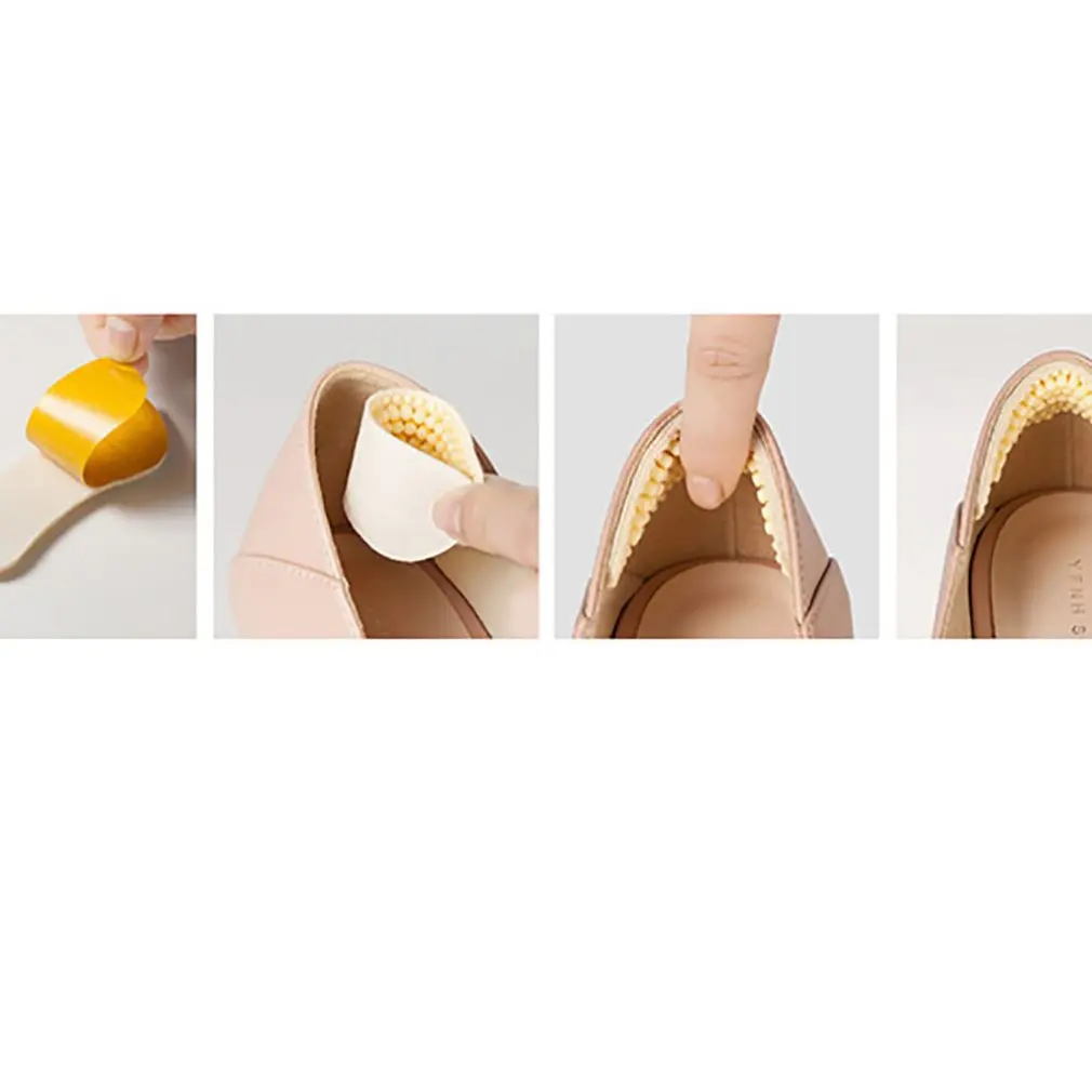 Нескользящая стелька на пятке из силикона 4D уплотненная пятка половину размера