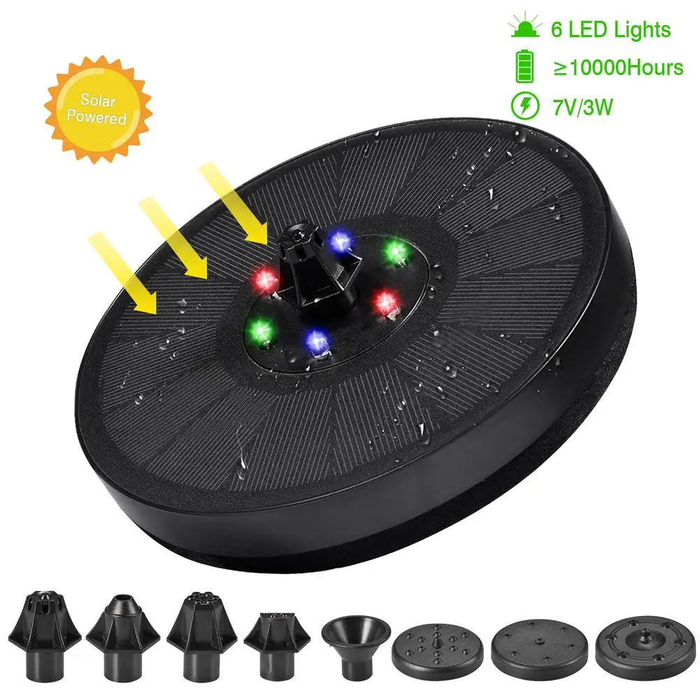 

Solar Fountain Colorful LED Lights Swimming Pools Fountain Lights Floating Garden Fountain Pump Swimming Pools Lawn Decor