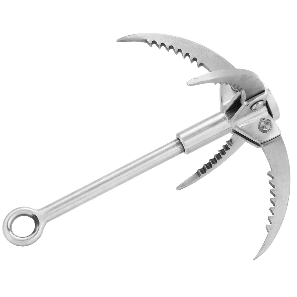 

Stainless Steel Folding Grappling Hook Rock Climbing Claw Survival Tool Equipment