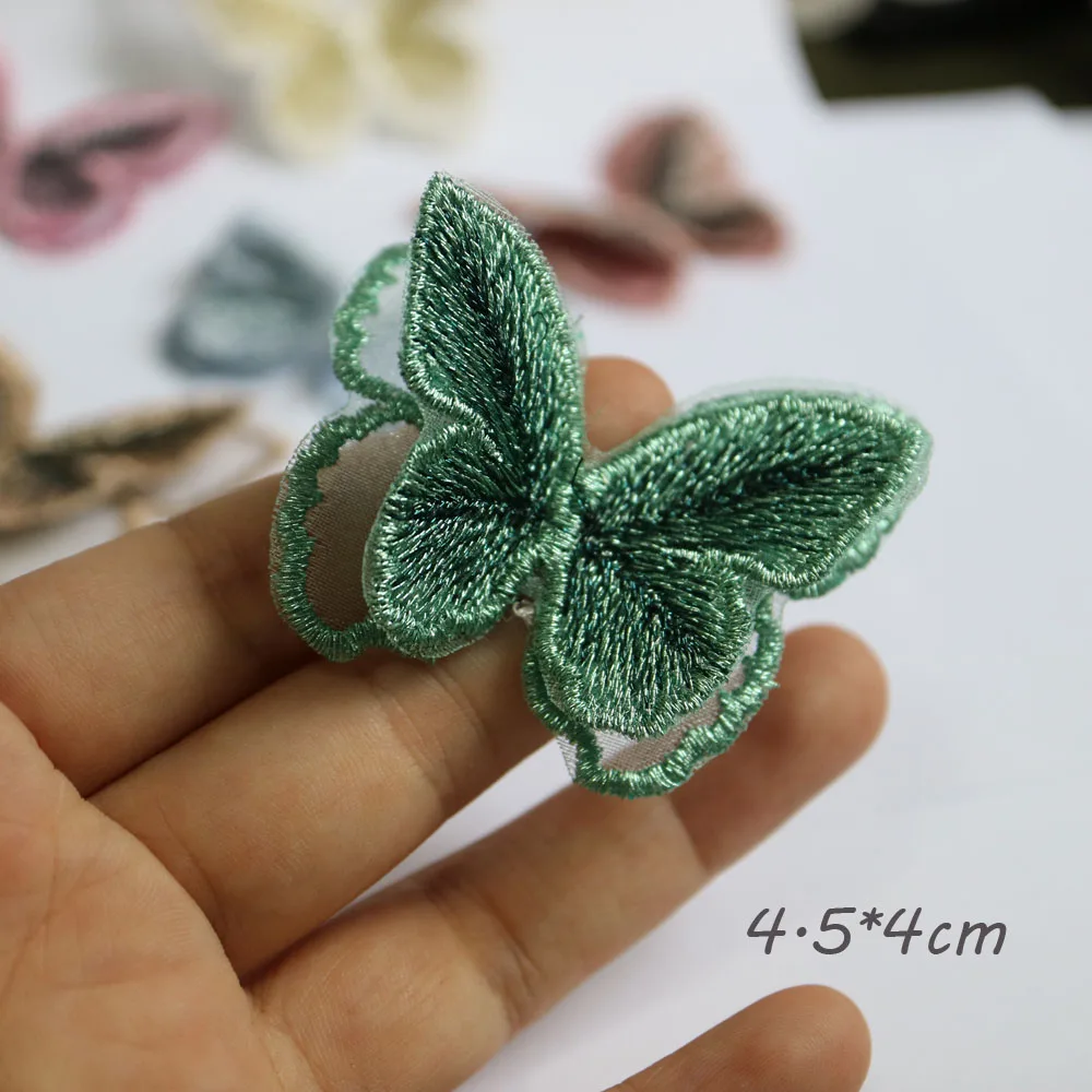 Нашивки для одежды из органзы 2 слоя с 3d-бабочками 6 шт. | Дом и сад