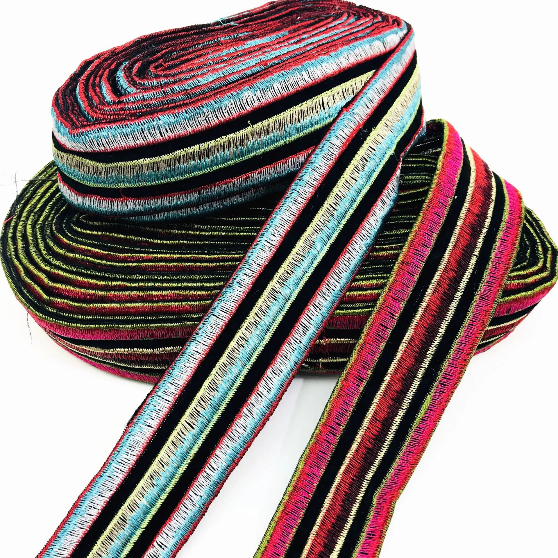 1 ярд 4 см винтажная Этническая вышивка лента Бохо кружевная отделка DIY сумка для