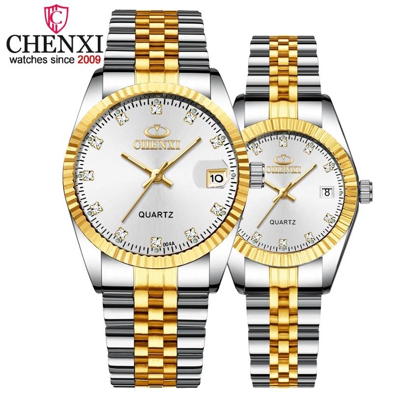 Фото CHENXI 1 шт. роскошные Брендовые Часы для женщин и мужчин водонепроницаемые часы