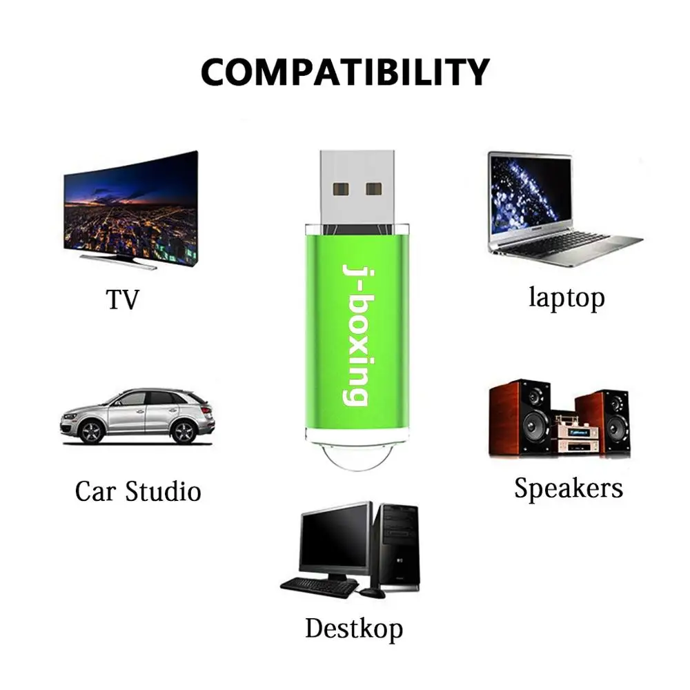 USB флеш накопитель J Box 100 шт. 8 ГБ прямоугольник 16 карта памяти для ПК ноутбука