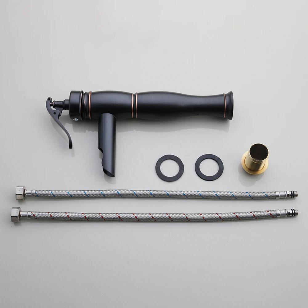 Смеситель для раковины ванной комнаты матовый черный кран Robinet De Lavabo смеситель