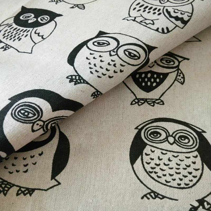 Ткань хлопчатобумажная льняная с принтом занавеска для шитья в стиле ретро ткань