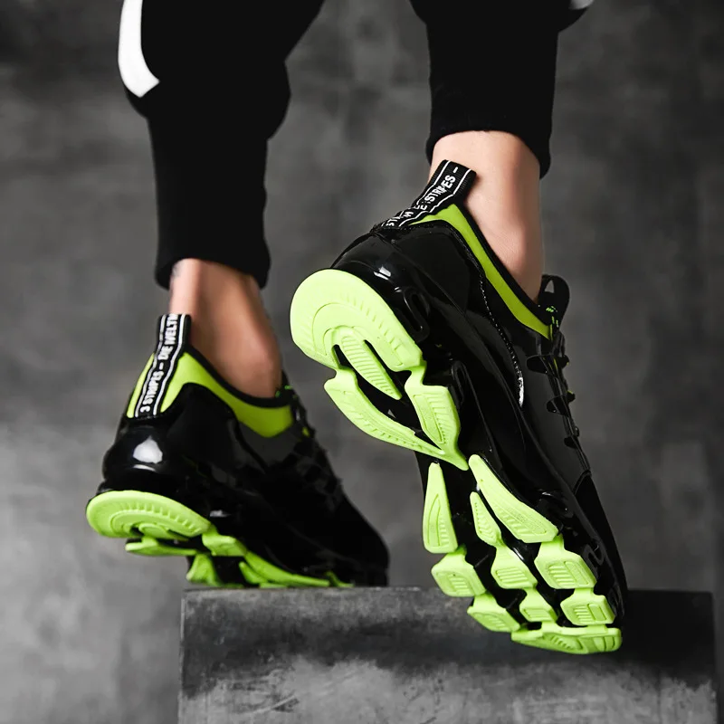 Мужская прогулочная обувь черные сетчатые кроссовки размера плюс 47|Обувь для