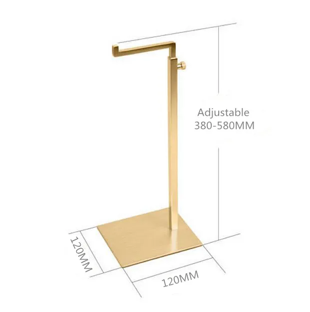 Высокое качество, нержавеющая сталь, подставка для сумок, регулируемая, для мужчин/женщин, сумки для париков, держатель для галстука, стойка для магазина - Цвет: Titanium gold