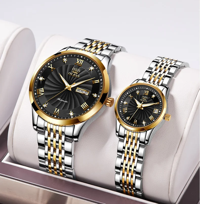 

OLEVS Boutique Couple Watch Couple Mechanical Watch Fashion Luxury Business Men's Watch Ladies Watch Stainless Steel