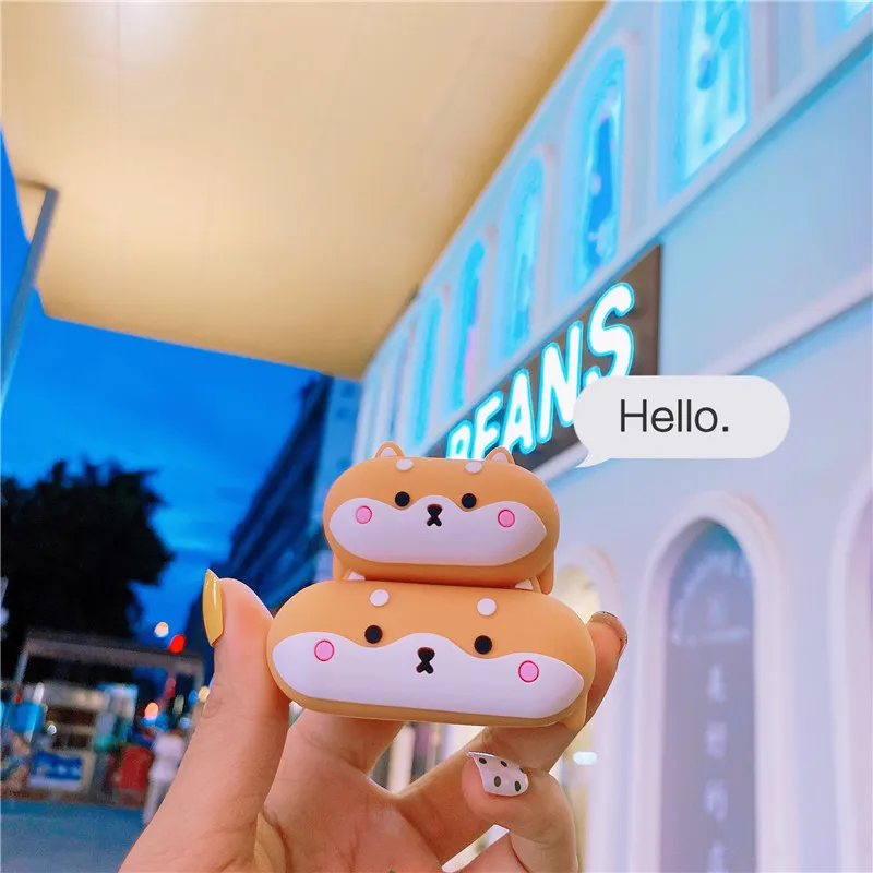 

Милый чехол для наушников Airpods 3D для Airpods 2 1 Pro, мягкие силиконовые коробки, защитный чехол для хранения собак Airpods