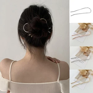 Simple Alloy Geometric hair clips for Women girls Hairpins hair Barrettes Scrunchies Ponytail Holder dress girl hair accessories