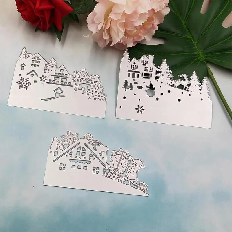 Новогодняя елка Металлические пресс-формы дом/карусель/замок/колесо