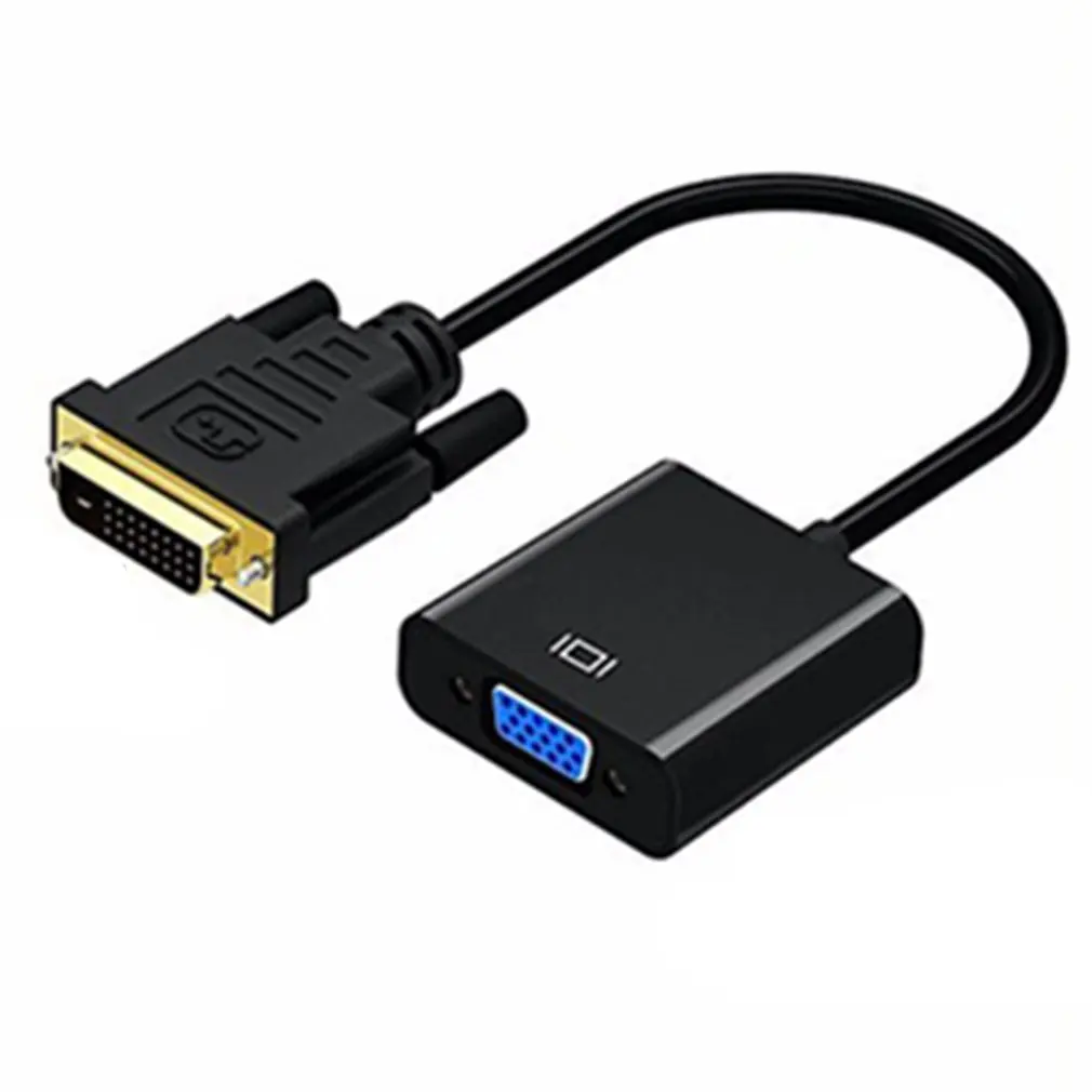 DVI Male-VGA Женский видео конвертер адаптер 24 + 1 25 Pin DVI-D-VGA кабель для ТВ PS3 PS4 PC дисплей