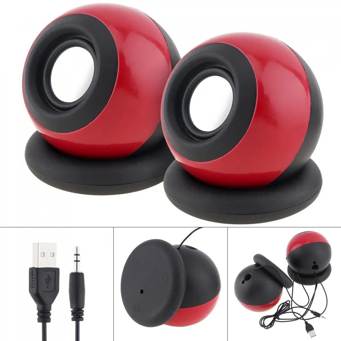 

G-116 5W Mini USB 2.0 Speakers with 3.5mm Stereo Jack and USB Powered for PC / Laptop / Smartphones