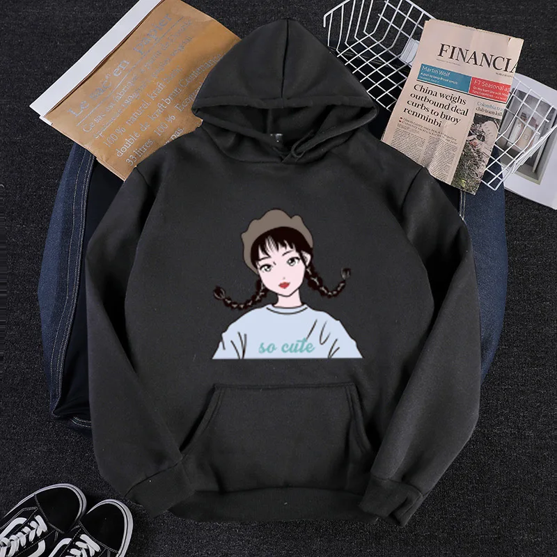 

Cartoon Oversized Hoodies Sweatshirt New Fashion Women Hoodie Harajuku Hoodied Clothes Pullover Girls Hoody Cropped Tops