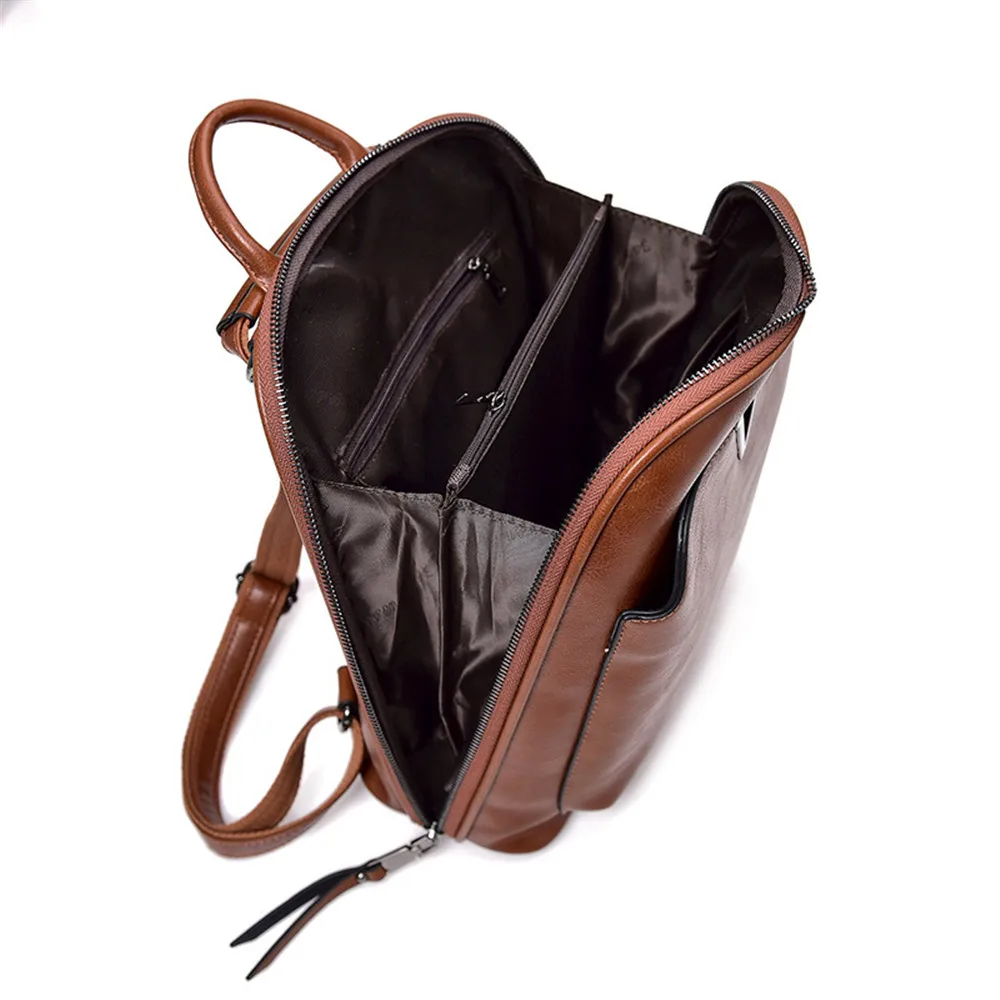 

Vintage Sequined Letter Women Backpacks Sac a Dos Quality Leather School Shoulder Bag for Teenager Girls Casual Travel Knapsack