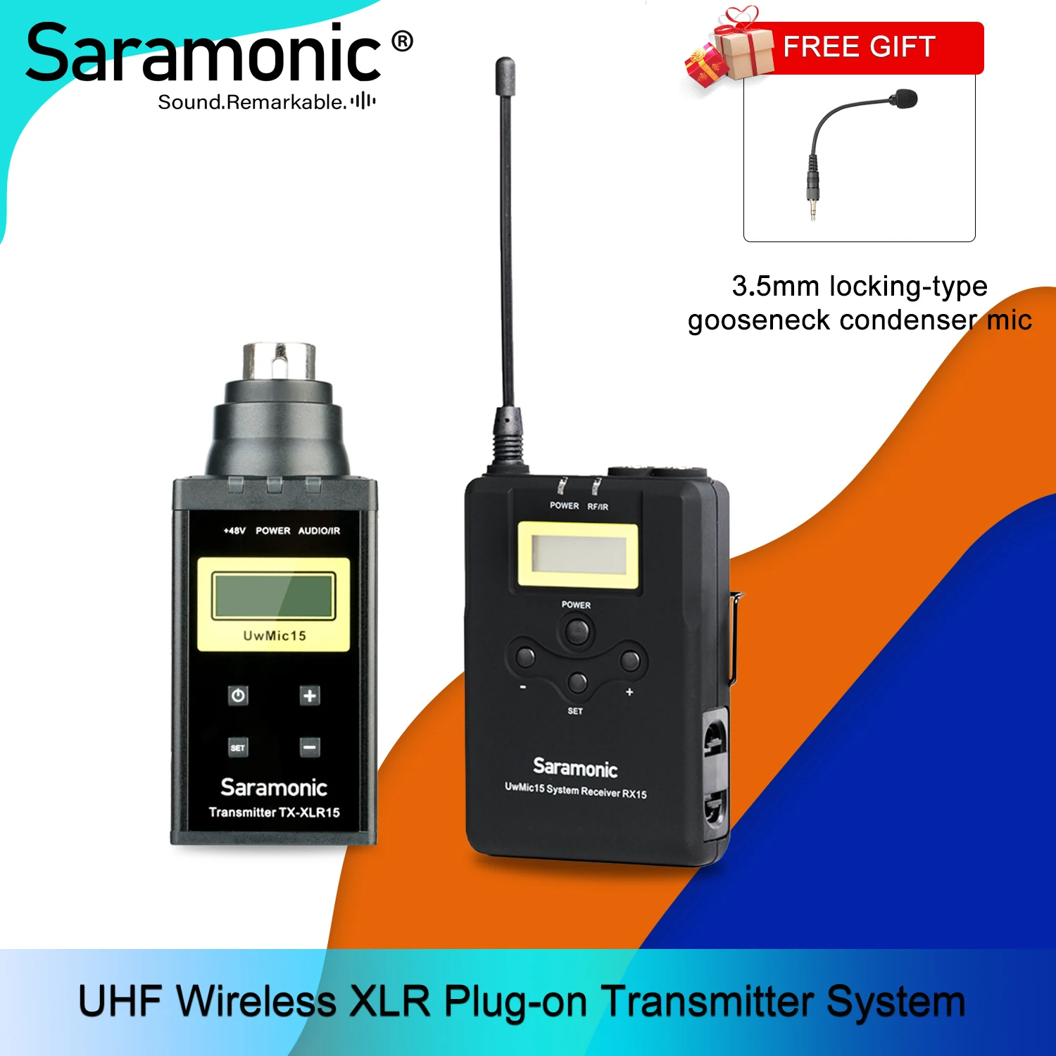 Беспроводная микрофонная система Saramonic UwMic15B 16-канальный всенаправленный