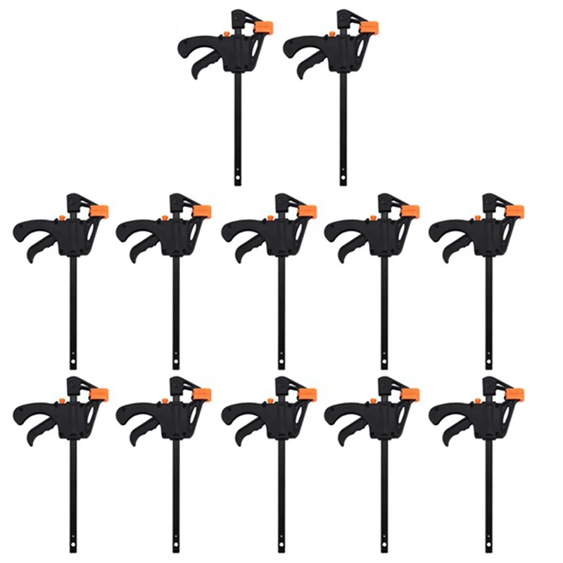 

4 Inch 12 Pcs Woodworking Strip F Clamp Fast Ratchet Release Speed Extrusion DIY Woodworking Hand Tools