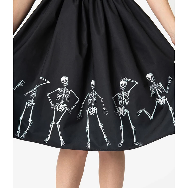 Женская плиссированная повседневная юбка на Хэллоуин с высокой талией и 3D