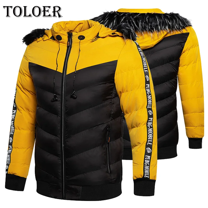 

Patchwork Jacket Men 2022 Winter Detachable Hooded Warm Thick Parkas Coat Male Casual Windproof Overcoats Jacket Autumn Outwear