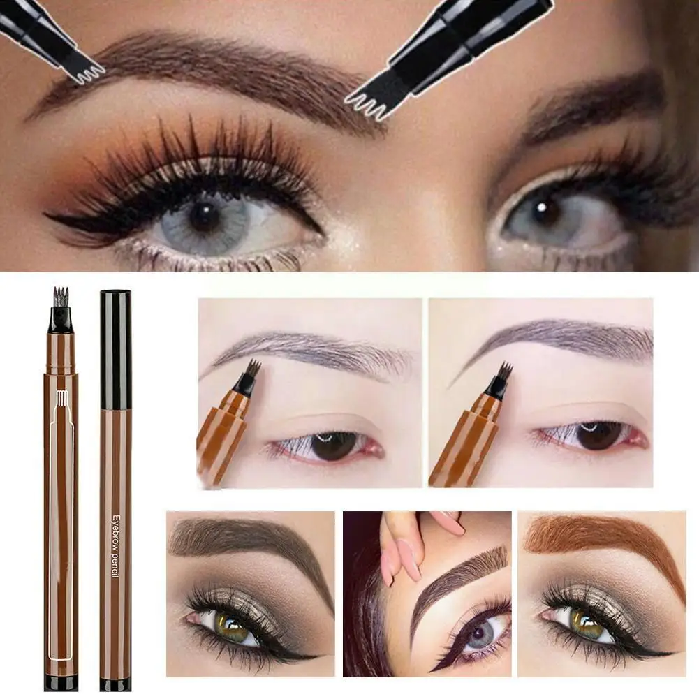 

5 Colors Liquid Brow Pencil Light BrownDark Brown Gray Eyebrow Non-smudg Tattoo Fast-drying Waterproof Natural Pen Cosmetic N6D1