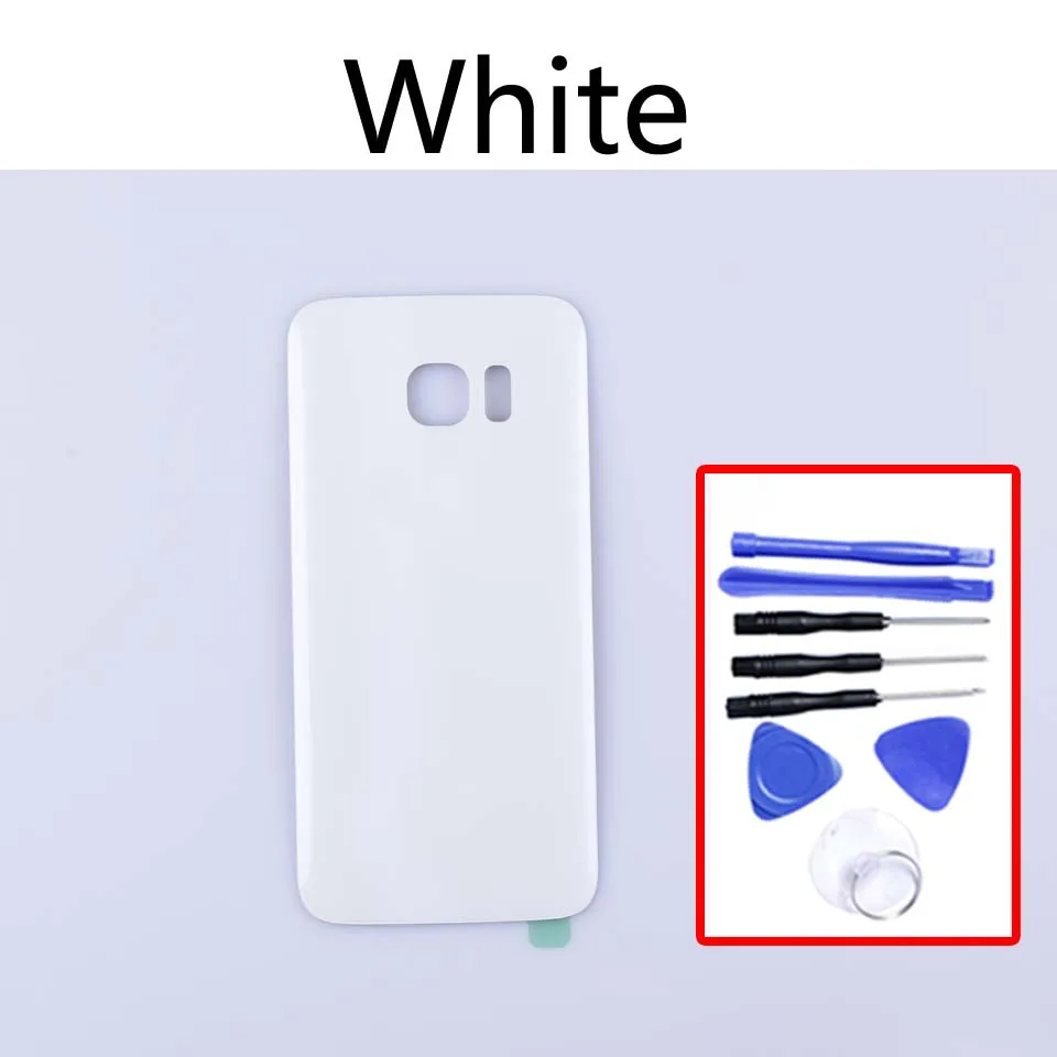 White-With tool S7Edge задняя крышка батарейного отсека для samsung Galaxy S7 Edge G935 G935F SM-G935F G935FD G935A задняя крышка батарейного отсека Замена дверного чехла - Цвет: White-With tool