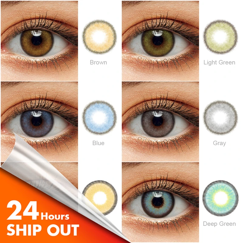 2 шт. тайна серии глаза Цвет контактные линзы Красота естественный макияж