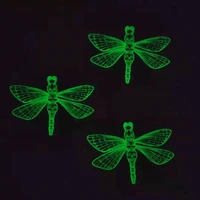 patches noctilucent dragonfly skull stickers for clothes thermal transfer printing pattern diy decoration luminous style patch