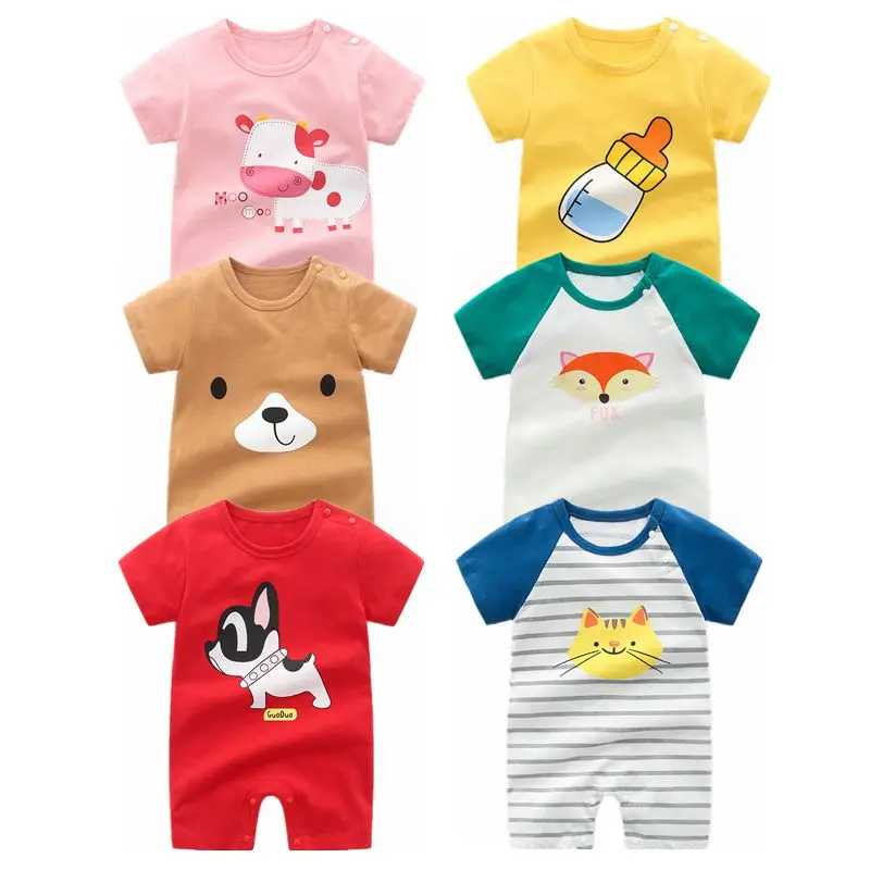 Летний Новый брендовый хлопковый Детский комбинезон для малышей маленьких