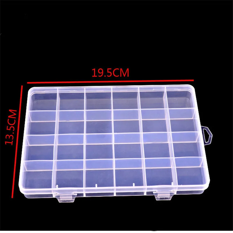 10/28 слотов Прозрачный Пластиковый пустой ящик для хранения ногтей Инструменты из