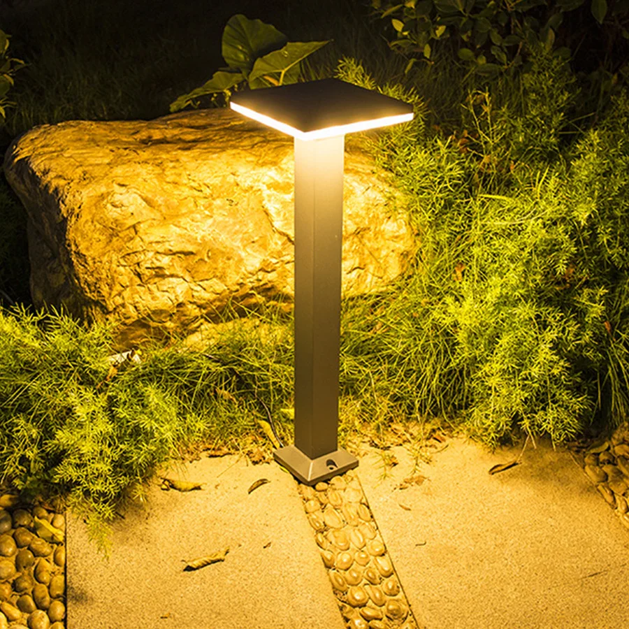 Outdoor Garden Lawn Lamp Aluminum Courtyard Holiday Landscape Lawn Light Balcony Yard Pathway Park Villa Post Pillar Lamps