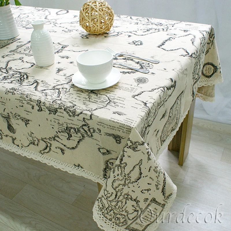 

Льняная скатерть OUR DECOK ретро