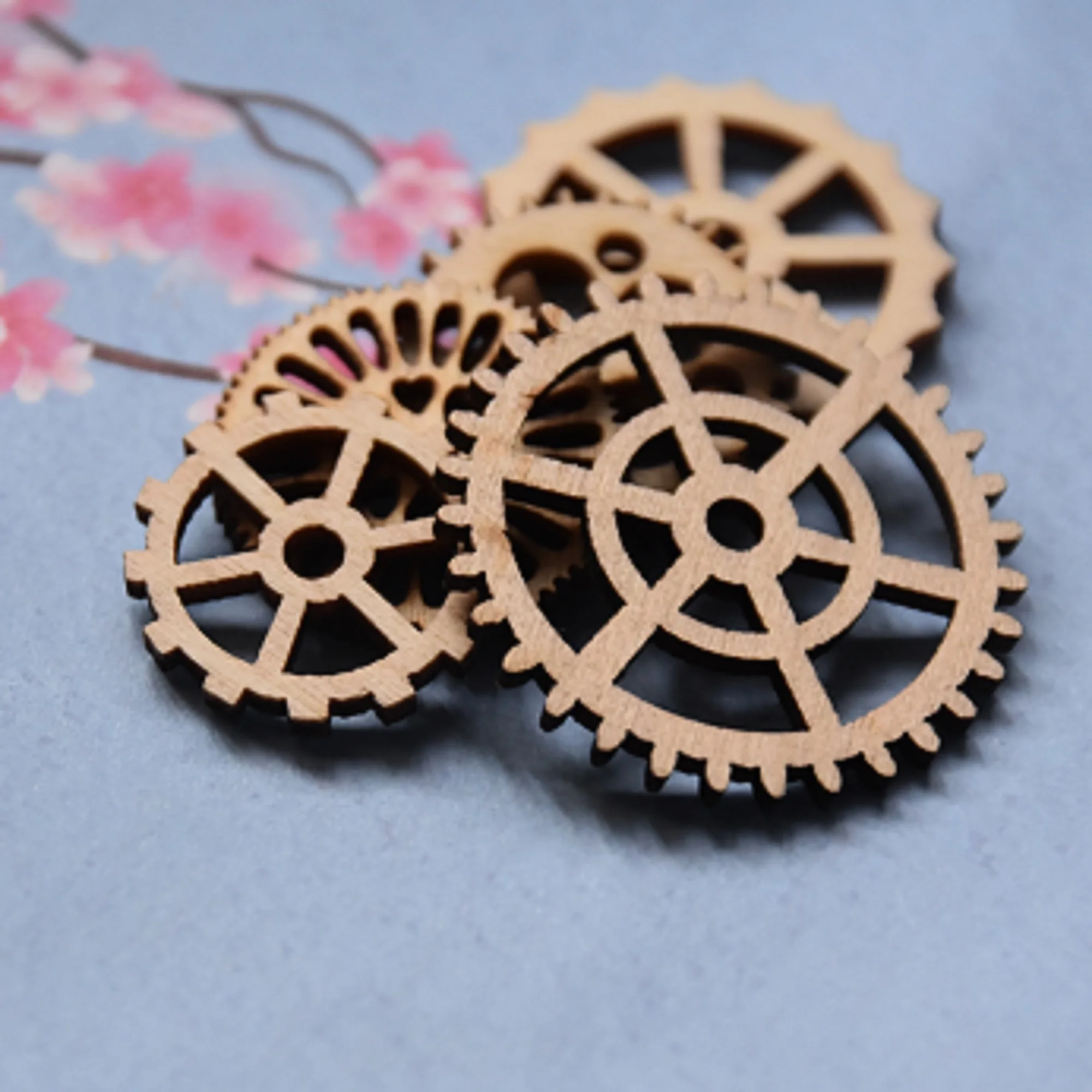 20 шт Шестерни разные размеры смешаны древесные опилки DIY декоративное украшение