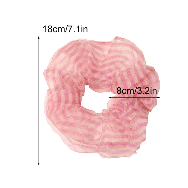 

Fashion Hair Ponytail Hold Elastic Hair Tie For Party Hair Accessories Flora Print Women New Arrival Organza Sheer Scrunchies