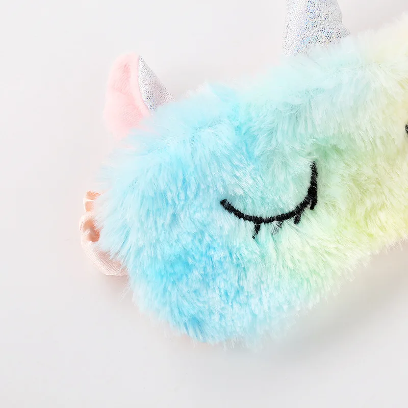 2021 Рождественская маска для глаз в виде единорога мультяшная сна плюшевая