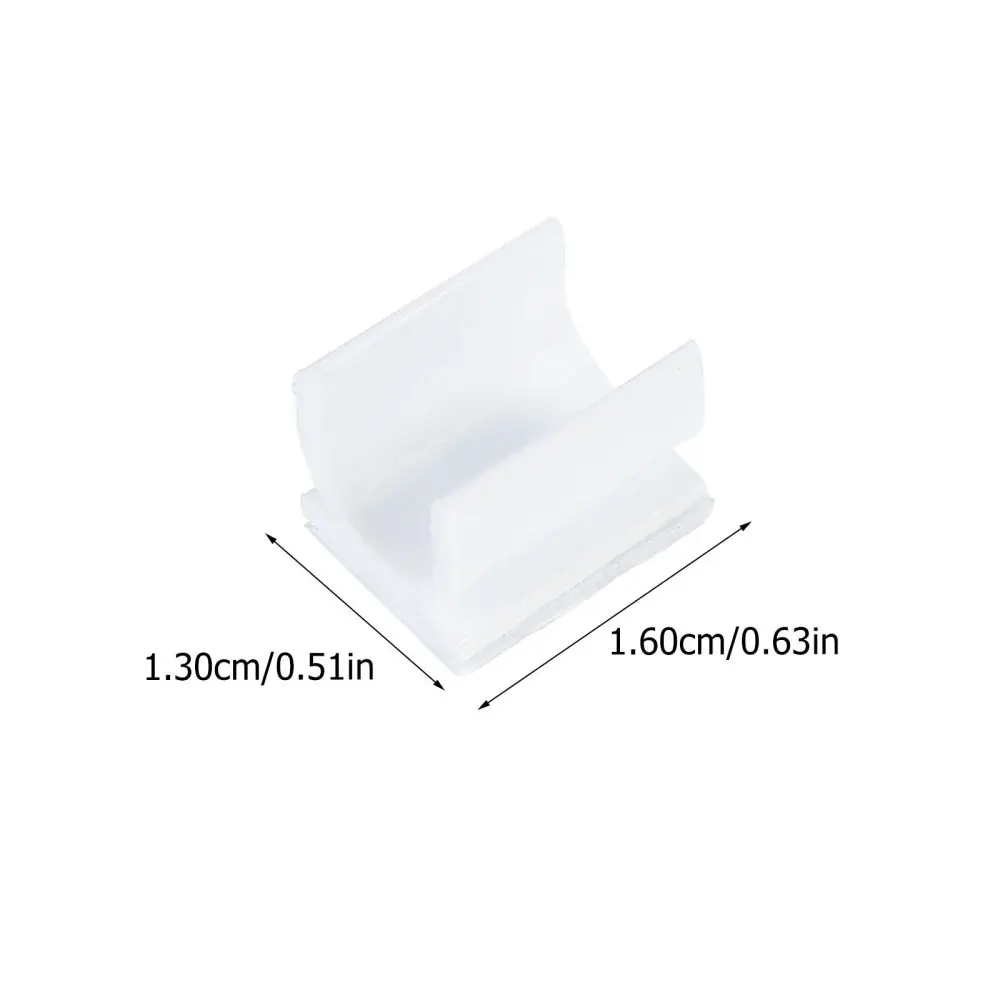 

100Pcs Adhesive Pen Clips Whiteboard Pen Buckles Pen Clamps (White)