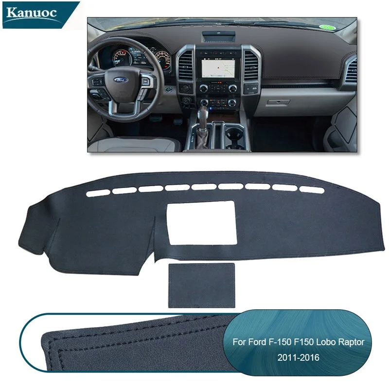 

For Ford F-150 F150 Lobo Raptor 2011-2016 Car Dashmat Non-slip Sunshade Pad Dashboard Cover Carpet Car Accessories